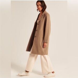 Abercrombie & Fitch Wool Blend Dad Coat